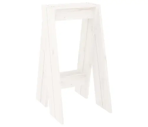 Taburetės, 2Vnt., Baltos, 40X40X75cm Pušies Medienos Masyvas