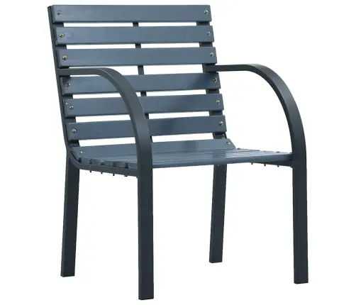 Dārza Krēsli, 2 Gab., Pelēki, Egles Masīvkoks, Tērauds Vidaxl