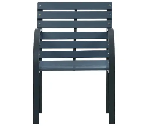 Dārza Krēsli, 2 Gab., Pelēki, Egles Masīvkoks, Tērauds Vidaxl