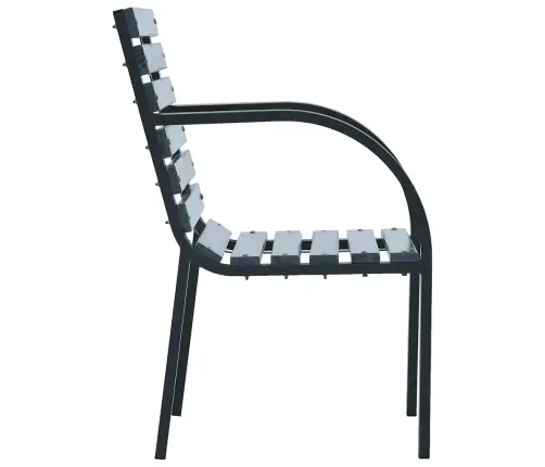 Dārza Krēsli, 2 Gab., Pelēki, Egles Masīvkoks, Tērauds Vidaxl