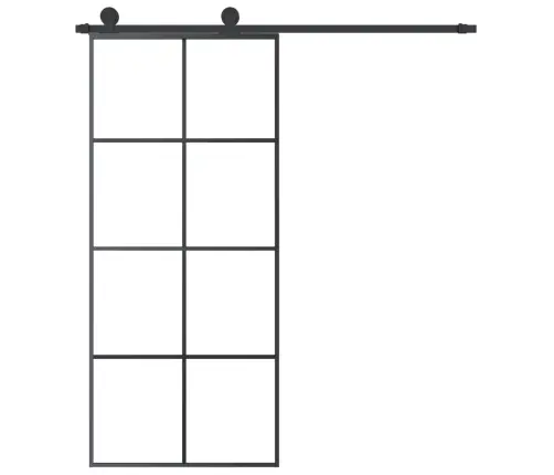 Bīdāmās Durvis Ar Stiprinājumiem, Stikls, Alumīnijs, 90X205 Cm Vidaxl