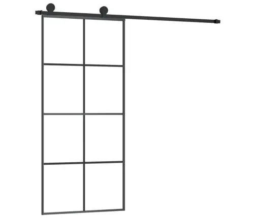 Bīdāmās Durvis Ar Stiprinājumiem, Stikls, Alumīnijs, 90X205 Cm Vidaxl