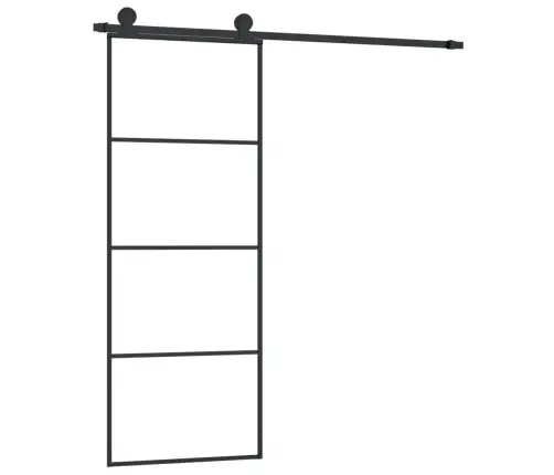 Bīdāmās Durvis Ar Stiprinājumiem, Stikls, Alumīnijs, 76X205 Cm Vidaxl