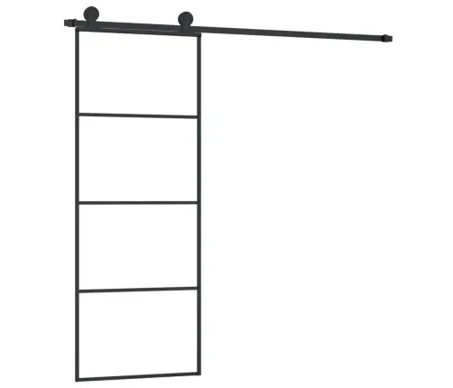 Bīdāmās Durvis Ar Stiprinājumiem, Stikls, Alumīnijs, 76X205 Cm Vidaxl