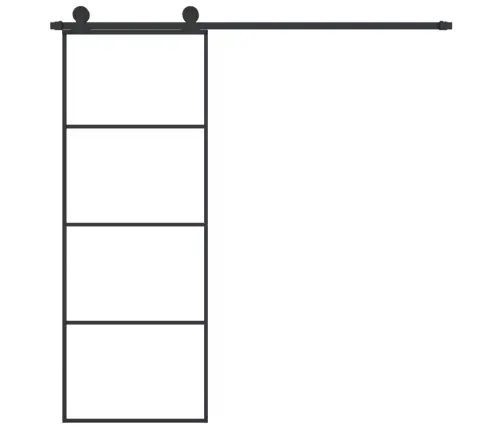 Bīdāmās Durvis Ar Stiprinājumiem, Stikls, Alumīnijs, 76X205 Cm Vidaxl