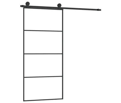 Bīdāmās Durvis Ar Stiprinājumiem, Stikls, Alumīnijs, 90X205 Cm Vidaxl