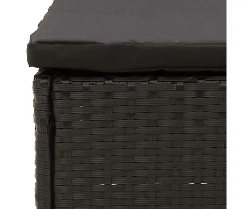 Sodo Pakoja Su Pagalvėle, Juodos Spalvos, Poliratanas