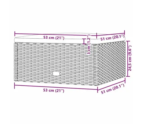 Sodo Pakoja Su Pagalvėle, Juodos Spalvos, Poliratanas
