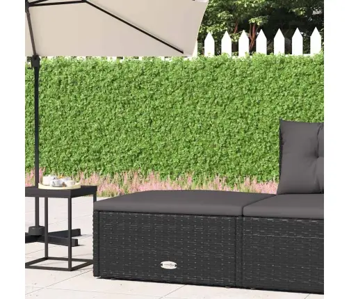 Sodo Pakoja Su Pagalvėle, Juodos Spalvos, Poliratanas