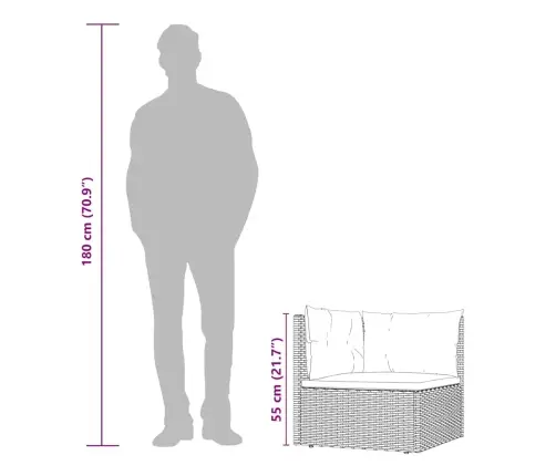 5-Daļīgs Dārza Mēbeļu Komplekts Ar Matračiem, Pe Pinums, Melns Vidaxl