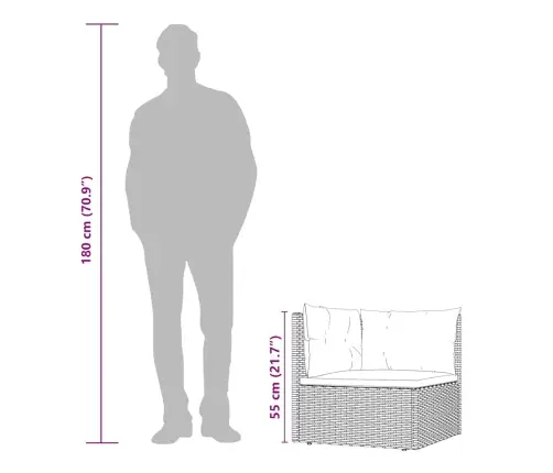 3-Daļīgs Dārza Atpūtas Mēbeļu Komplekts, Pelēka Pe Rotangpalma Vidaxl