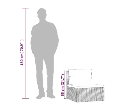 3-Daļīgs Dārza Atpūtas Mēbeļu Komplekts, Pelēka Pe Rotangpalma Vidaxl