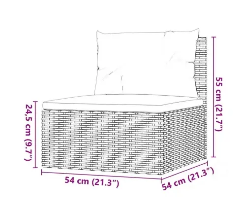 3-Daļīgs Dārza Atpūtas Mēbeļu Komplekts, Pelēka Pe Rotangpalma Vidaxl