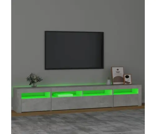 Telerialus Led-Tuledega, Betoonhall, 240X35X40 Cm