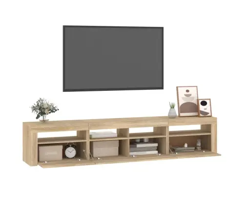 Tv Skapītis Ar Led Apgaismojumu, Ozolkoka Krāsa, 210X35X40 Cm Vidaxl Tv Skapītis Ar Led Apgaismojumu, Ozolkoka Krāsa, 210X35X40 Cm Vidaxl