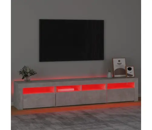 Telerialus Led-Tuledega, Betoonhall, 210X35X40 Cm