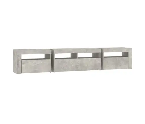 Telerialus Led-Tuledega, Betoonhall, 210X35X40 Cm