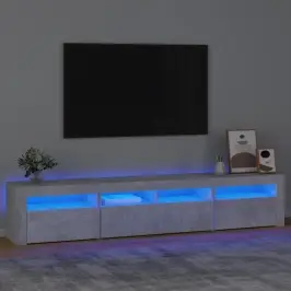 Tv Spintelė Su Led Apšvietimu, Betono Pilka, 210X35X40Cm