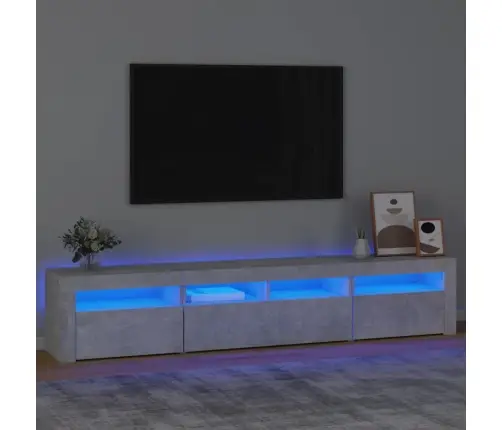 Telerialus Led-Tuledega, Betoonhall, 210X35X40 Cm
