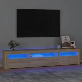 Televizoriaus Spintelė Su Led Apšvietimu, Ąžuolo, 195X35X40Cm