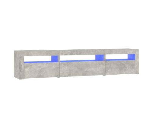 Tv Skapītis Ar Led Apgaismojumu, Betona Pelēks, 195X35X40 Cm Vidaxl