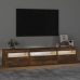 Tv Skapītis Ar Led Apgaismojumu, Ozolkoka Krāsa, 195X35X40 Cm Vidaxl