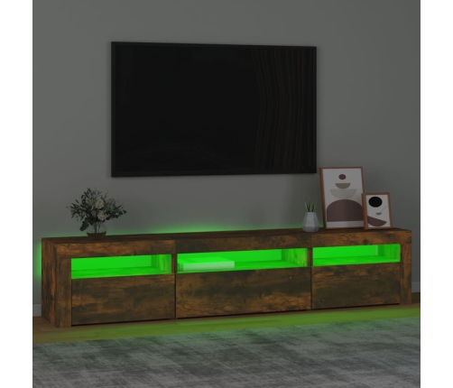 Tv Skapītis Ar Led Apgaismojumu, Ozolkoka Krāsa, 195X35X40 Cm Vidaxl