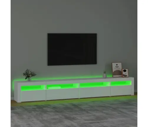 Tv Skapītis Ar Led Apgaismojumu, Balts, 270X35X40 Cm Vidaxl