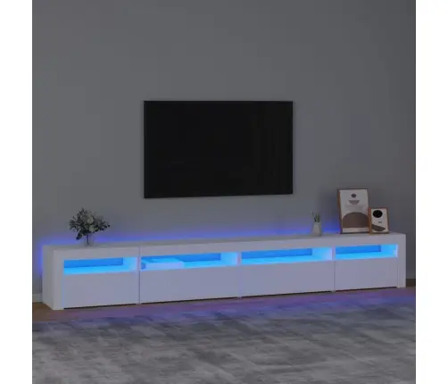 Tv Skapītis Ar Led Apgaismojumu, Balts, 270X35X40 Cm Vidaxl
