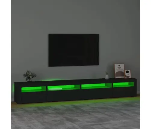 Tv Skapītis Ar Led Apgaismojumu, Melns, 270X35X40 Cm Vidaxl