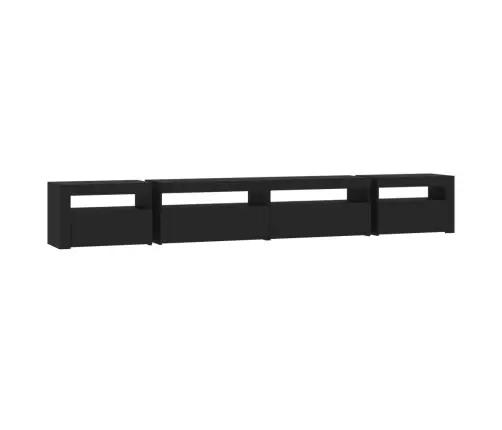 Tv Skapītis Ar Led Apgaismojumu, Melns, 270X35X40 Cm Vidaxl