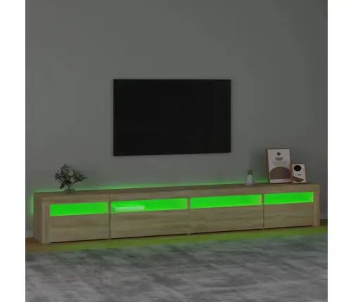 Televizoriaus Spintelė Su Led Apšvietimu, Ąžuolo, 270X35X40Cm Televizoriaus Spintelė Su Led Apšvietimu, Ąžuolo, 270X35X40Cm
