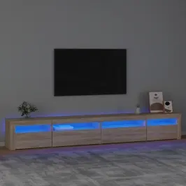 Tv Skapītis Ar Led Apgaismojumu, Ozolkoka Krāsa, 270X35X40 Cm Vidaxl