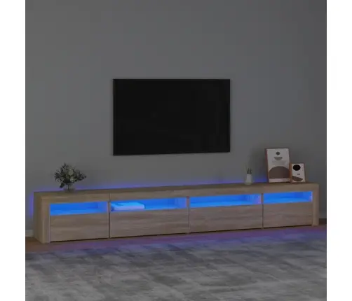 Televizoriaus Spintelė Su Led Apšvietimu, Ąžuolo, 270X35X40Cm Televizoriaus Spintelė Su Led Apšvietimu, Ąžuolo, 270X35X40Cm