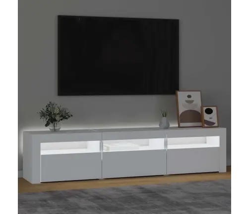 Tv Skapītis Ar Led Apgaismojumu, Balts, 180X35X40 Cm Vidaxl