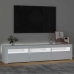 Tv Skapītis Ar Led Apgaismojumu, Balts, 180X35X40 Cm Vidaxl