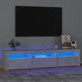 Tv Spintelė Su Led Apšvietimu, Betono Pilka, 180X35X40Cm
