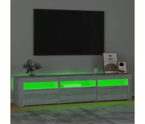 Tv Skapītis Ar Led, Pelēka Ozolkoka Krāsa, 180X35X40 Cm Vidaxl Tv Skapītis Ar Led, Pelēka Ozolkoka Krāsa, 180X35X40 Cm Vidaxl