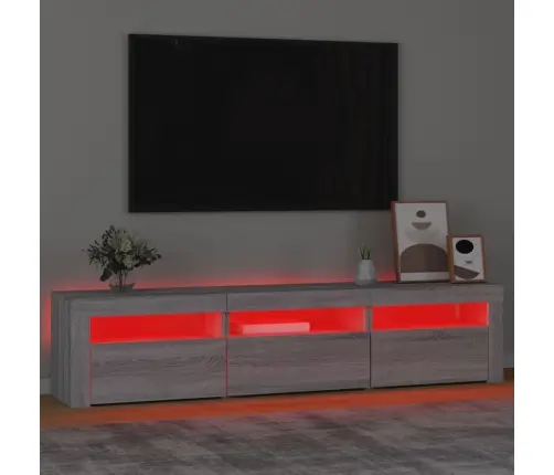 Tv Skapītis Ar Led, Pelēka Ozolkoka Krāsa, 180X35X40 Cm Vidaxl Tv Skapītis Ar Led, Pelēka Ozolkoka Krāsa, 180X35X40 Cm Vidaxl