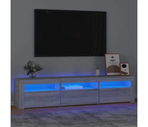 Tv Skapītis Ar Led, Pelēka Ozolkoka Krāsa, 180X35X40 Cm Vidaxl Tv Skapītis Ar Led, Pelēka Ozolkoka Krāsa, 180X35X40 Cm Vidaxl