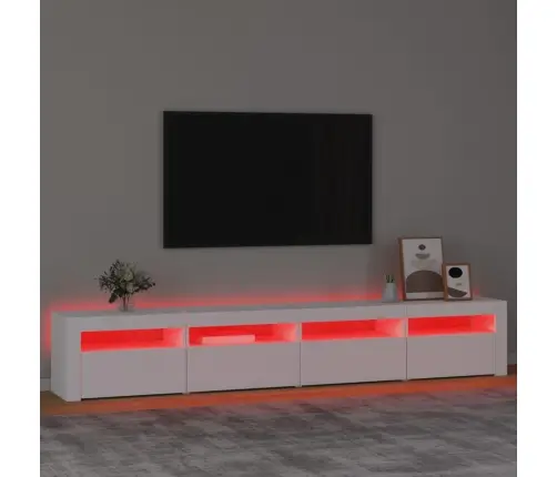 Tv Galdiņš Ar Led Apgaismojumu, Balts, 240X35X40 Cm Vidaxl Tv Galdiņš Ar Led Apgaismojumu, Balts, 240X35X40 Cm Vidaxl