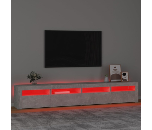Tv Spintelė Su Led Apšvietimu, Betono Pilka, 240X35X40Cm