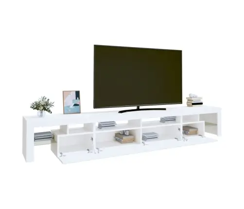 Tv Skapītis Ar Led Apgaismojumu, Balts, 260X36,5X40 Cm Vidaxl