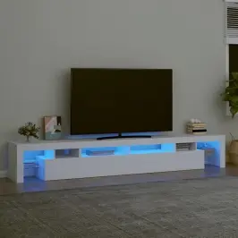 Tv Skapītis Ar Led Apgaismojumu, Balts, 260X36,5X40 Cm Vidaxl