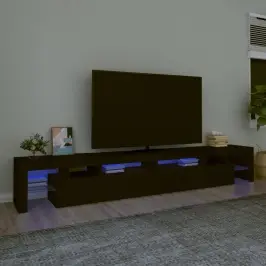 Tv Skapītis Ar Led Apgaismojumu, Melns, 260X36,5X40 Cm Vidaxl