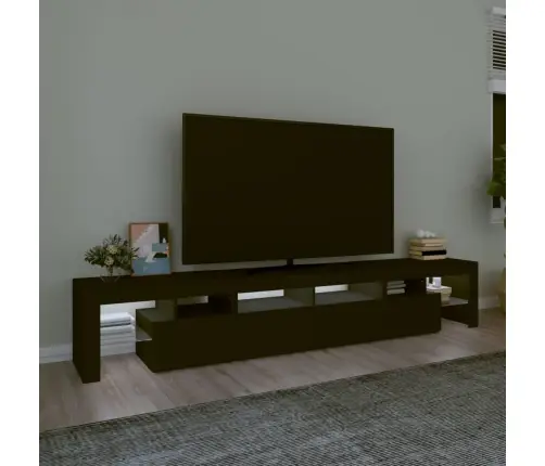 Tv Skapītis Ar Led Apgaismojumu, Melns, 230X36,5X40Cm Vidaxl