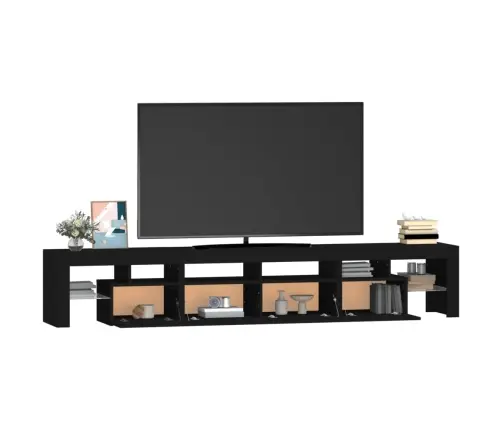 Tv Skapītis Ar Led Apgaismojumu, Melns, 230X36,5X40Cm Vidaxl