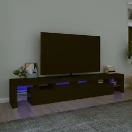 Televizoriaus Spintelė Su Led Apšvietimu, Juoda, 230X36,5X40Cm