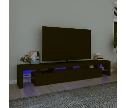 Tv Skapītis Ar Led Apgaismojumu, Melns, 230X36,5X40Cm Vidaxl