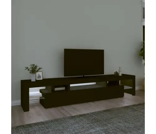 Tv Skapītis Ar Led Apgaismojumu, Melns, 215X36,5X40 Cm Vidaxl